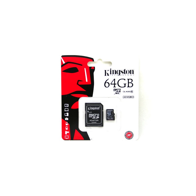 Kingston Micro SD 64 GO Kingston CLASS 10 SDCS2/64GB