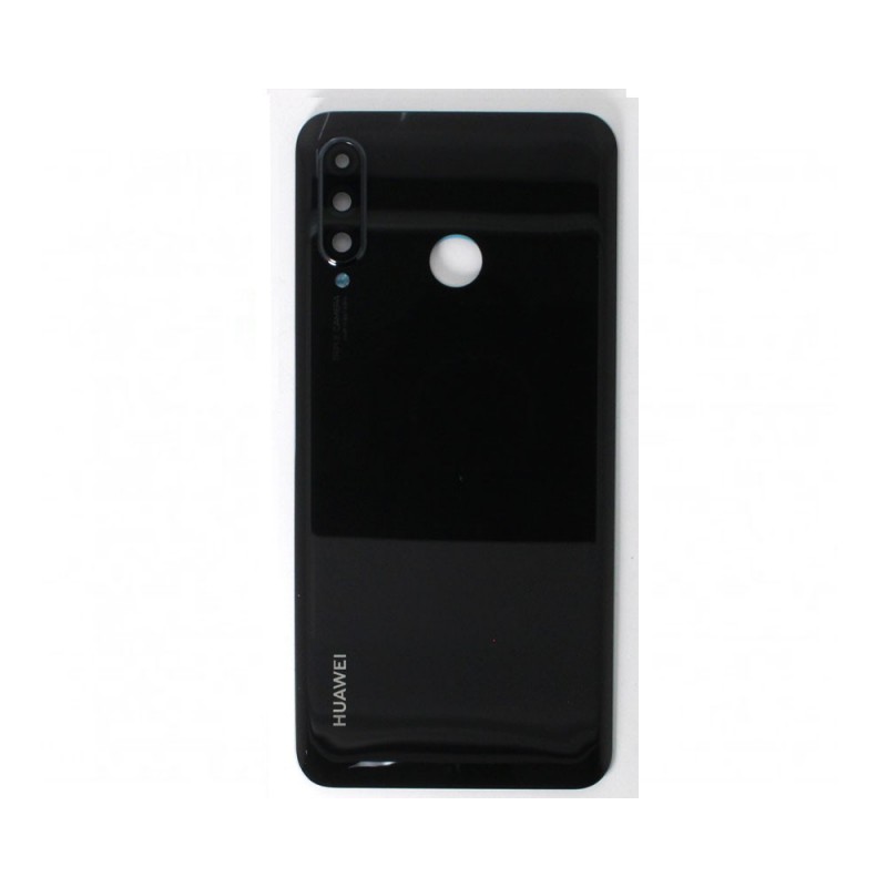 HUAWEI P30 LITE CACHE BATTERIE NOIR COMPATIBLE AVEC LENTILLE SANS LOGO