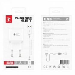 CHARGEUR 1A FAST CHARGE + CABLE LIGHTNING SOUS BLISTER J8505