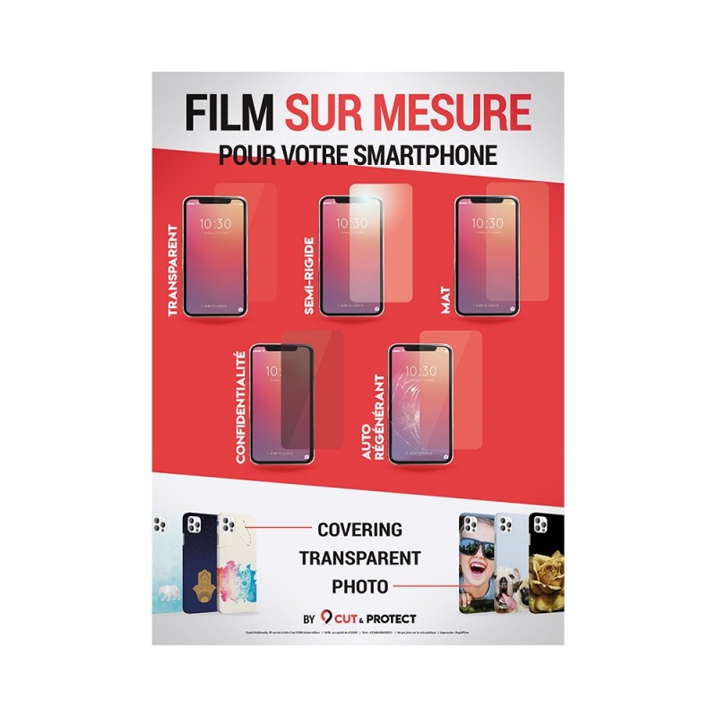 CUT & PROTECT AFFICHE "FILM SUR MESURE" 60 X 80 CM - NEW EDITION - COMMUNIQUER AVEC VOS CLIENTS