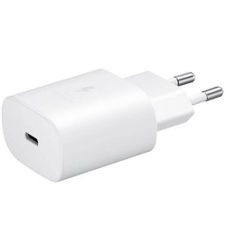 Samsung EP-TA800XWEGWW : CHARGEUR SAMSUNG USB-C 25W / 3A - SUPER FAST CHARGE + CABLE USB-C USB-C BLANC BLISTER