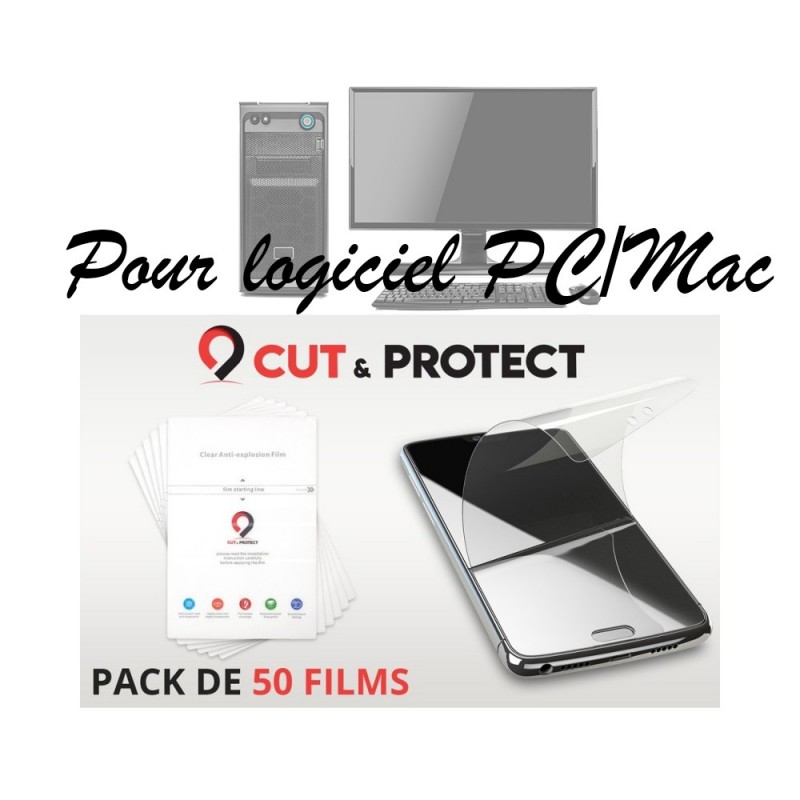 CUT & PROTECT PACK DE 50 FILMS SMARTPHONES CUT & PROTECT ( TOUS TYPES D'APPAREILS DONT INCURVÉS ) CODE PC/MAC