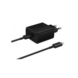 Samsung EP-TA845XBE / T4510XB : CHARGEUR SAMSUNG USB-C 45W FAST CHARGE NOIR + CABLE USB-C/USB-C BLISTER