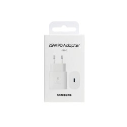 Samsung EP-TA800NWEGEU : CHARGEUR SAMSUNG USB-C 25W / 3A - SUPER FAST CHARGE BLANC BLISTER ORIGINE