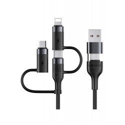 Usams USAMS Câble USB-A - USB-C vers Lightning, USB-C, microUSB 60W US-SJ547