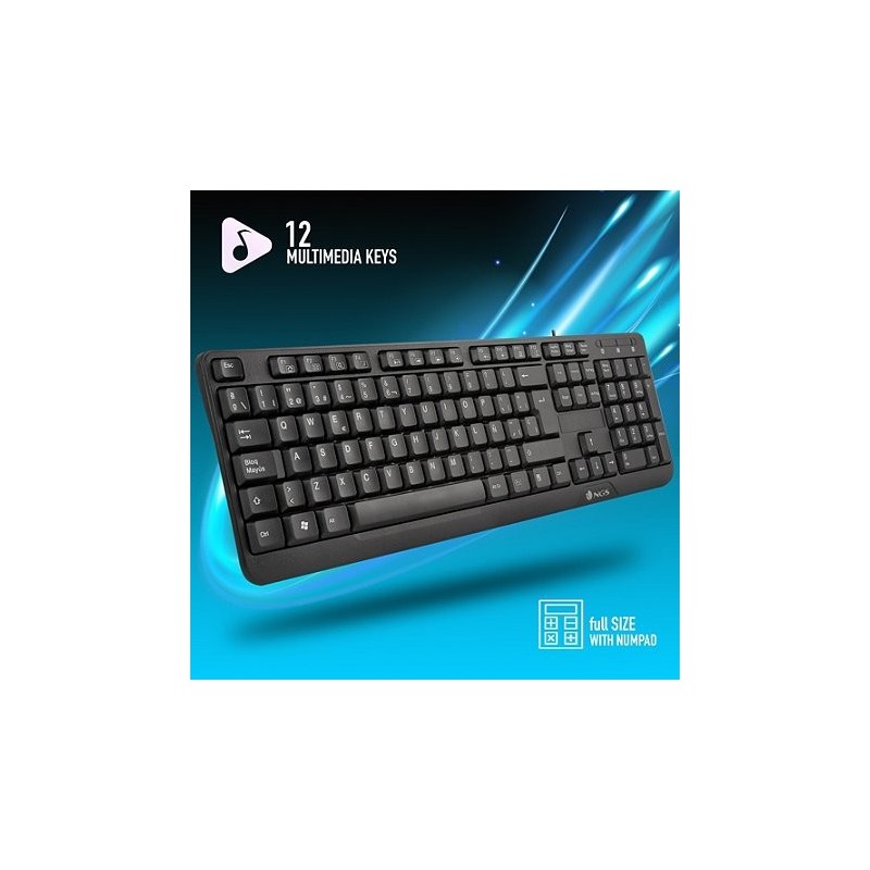 NGS NGS - Clavier USB 104 touches FUNKYV3 Azerty - BASIC NOIR