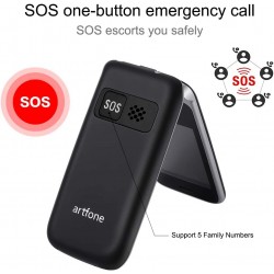 SeniorPhone G6 - le téléphone 4G facile à utiliser pour les seniors - batterie longue durée - lampe torche