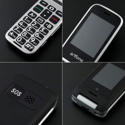 Artfone G6 - Téléphone à clapet senior - Supporté 2G + 3G + 4G - Mobile à  gros boutons