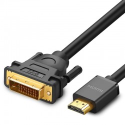 UGREEN - câble adaptateur adaptateur DVI 24 + 1 pin (mâle) - HDMI (mâle) FHD 60 Hz 1,5 m NOIR