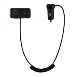 Baseus BASEUS - CHARGEUR 12V - Lecteur FM / MP3 Bluetooth de voiture en forme de T S-16 NOIR