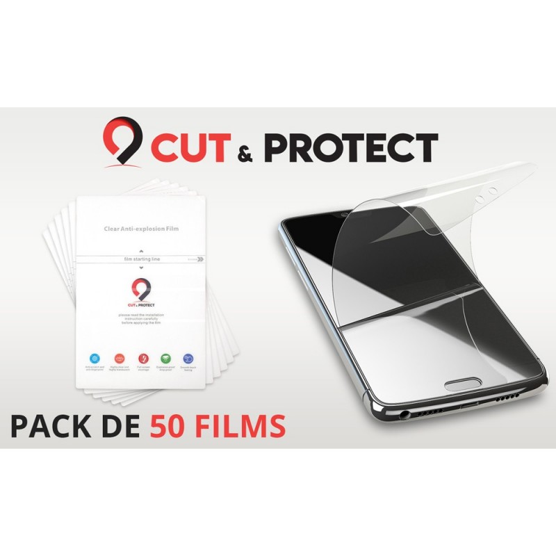 CUT & PROTECT PACK DE 50 FILMS hydrogel sans code pour machine universelle