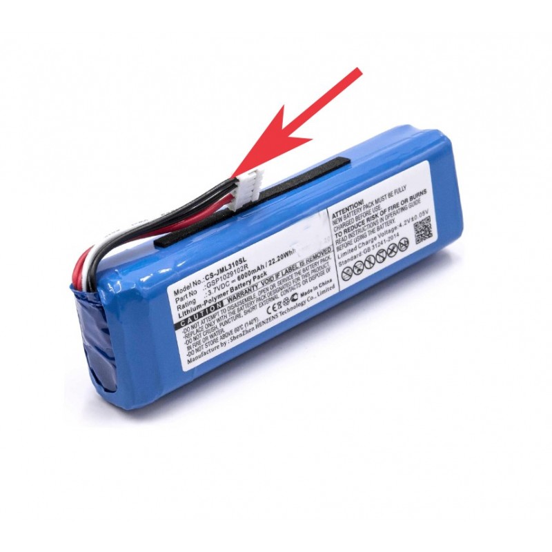 JBL Batterie de remplacement 6000 mAh 3.7V pour Enceinte JBL Charge 2+ / charge 2 version 310SL ( verifiez photo )