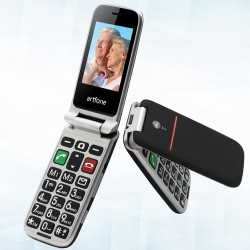 artfone Téléphone Portable Senior Débloqué Clapet avec Grandes Touches CF241A