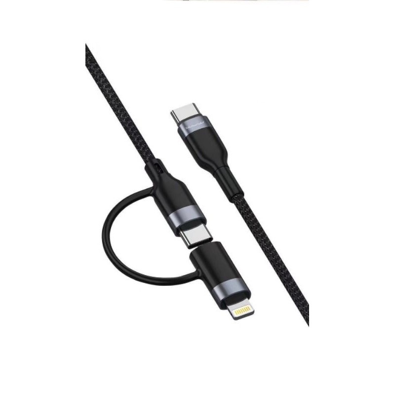 Cable USB-C vers USB-C et lightning Nylon fast charging 66W/27W Cable USB-C vers USB-C et lightning Nylon fast charging 66W/27W