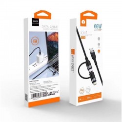 Cable USB-C vers USB-C et lightning Nylon fast charging 66W/27W