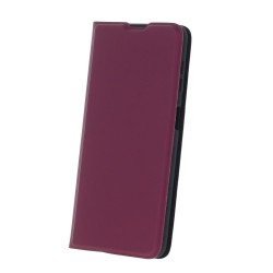 BOOK Coque Smart Soft pour iPhone 15 - 6,1" bordeaux