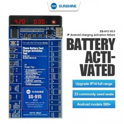 Plaque d'activation de batterie et de charge rapide pour Android et iPhone 5 à 14 Pro Max Sunshine SS-915