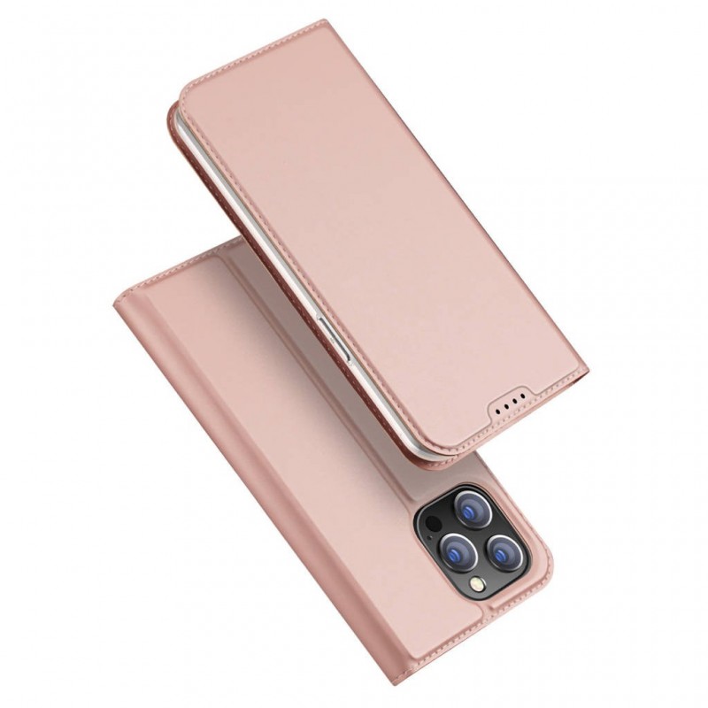 Apple IPHONE 15 - Étui BOOK portefeuille Dux Ducis Skin Pro – Couleur NUDE