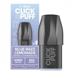 X-Bar Cartouche Click & Puff 0/10/20mg Blue Razz Lemonade (1pcs) - X-Bar