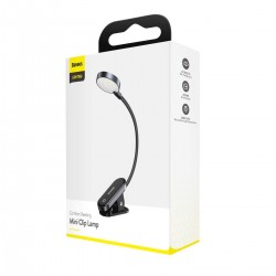 Baseus Mini lampe de lecture à pince portative & multi-usages NOIR rechargeable
