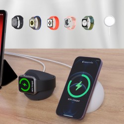 Apple Support de chargeur inductif MagSafe pour iPhone et Apple Watch - Choetech Noir