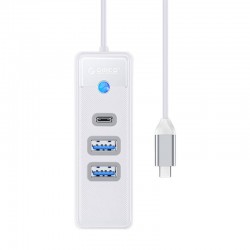 Adaptateur Hub Orico USB-C vers 2x USB 3.0 + USB-C, 5 Gbit/s, 0,15 m