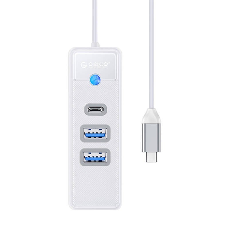 Adaptateur Hub Orico USB-C vers 2x USB 3.0 + USB-C, 5 Gbit/s, 0,15 m