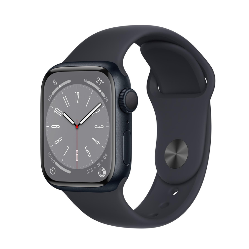 Apple Montre Connectée Apple Watch Series 9 GPS 45mm Midnight Aluminium Bracelet Sport Midnight S/M - Neuf