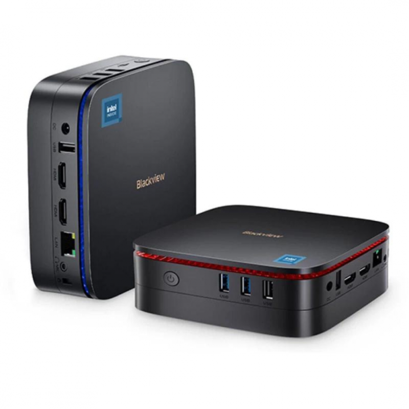 Mini PC Blackview MP60 (12th génération) - Intel N95 3.4 GHz - 16 Go / 1 To SSD - Windows 11 Pro - Noir - Neuf