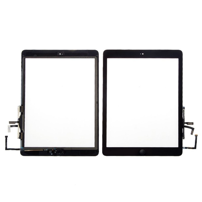 Apple Vitre tactile iPad Air (A1474 / A1475) Noir avec Bouton Home + Autocollant Apple Vitre tactile iPad Air (A1474 / A1475) Noir avec Bouton Home + Autocollant