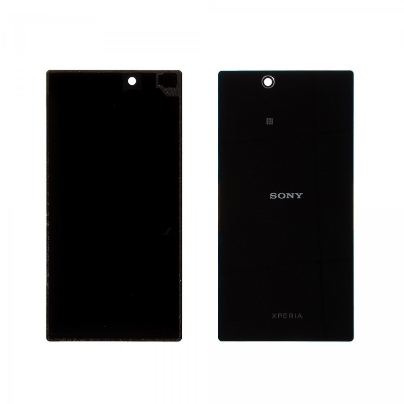 Vitre arrière Sony Xperia Z Ultra (C6806) Noir + Adhesif