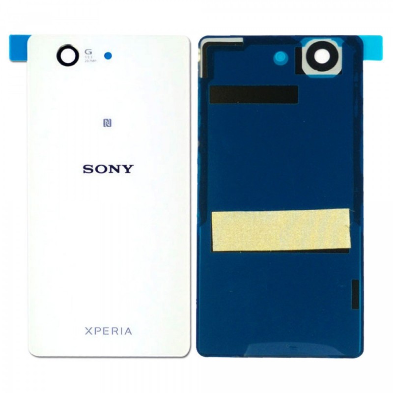 Vitre arrière Sony Xperia Z3 Compact (D5803) Blanc + Adhesif