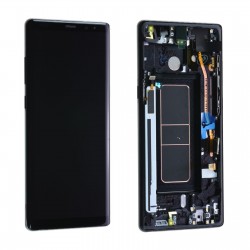 Ecran Samsung Galaxy Note 8 (N950F) Noir + Châssis (Original Reconditionné)