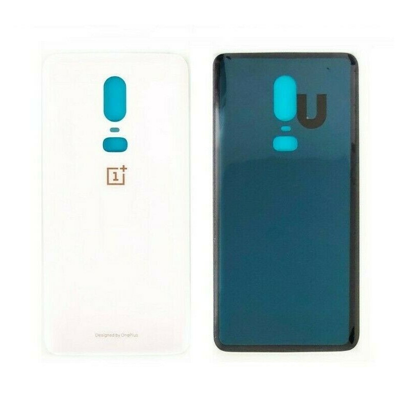 Vitre arrière OnePlus 6 Blanc + Adhesif