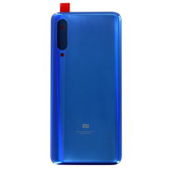 Vitre arrière Xiaomi Mi 9 Blue - Avec logo + Adhesif