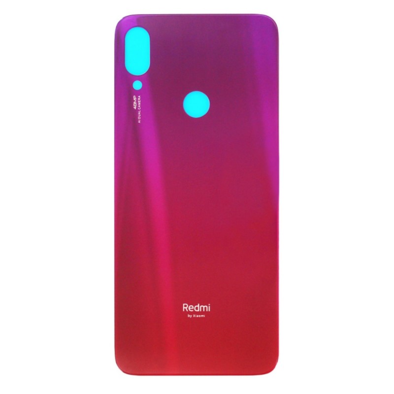 Vitre arrière Xiaomi Redmi Note 7 Rouge Avec Adhesif