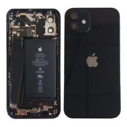 Châssis Complet iPhone 12 Noir  - Connecteur de Charge + Batterie (Origine Demonté) Grade B