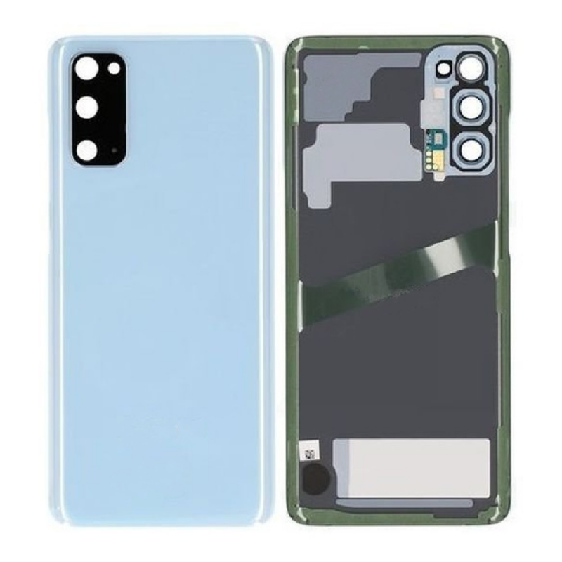 Vitre arrière Samsung Galaxy S20 4G/5G (G980F/G981B) Bleu (Sans Logo)