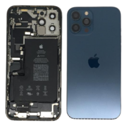 Châssis Complet iPhone 12 Pro Max Bleu - Connecteur de Charge + Batterie (Origine Demonté) Grade A