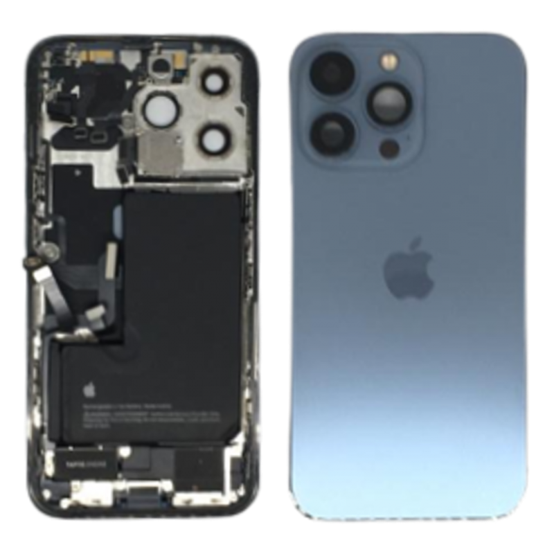 Châssis Complet iPhone 13 Pro Bleu Alpin - Connecteur de Charge + Batterie (Origine Demonté) Grade B