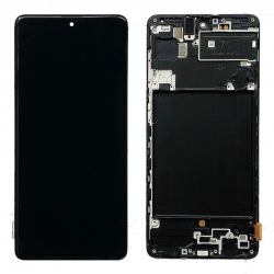 Samsung Ecran Samsung Galaxy A71 (A715) Noir + Châssis (OLED)