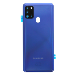 Samsung Vitre arrière Samsung Galaxy A21s Bleu (Original Démonté) - Grade AB