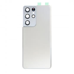 Samsung Vitre arrière Samsung Galaxy S21 Ultra 5G (G998B) Phantom Argent (Sans Logo)
