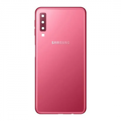 Samsung Vitre arrière Samsung Galaxy A7 2018 (A750F) Rose (Sans Logo)