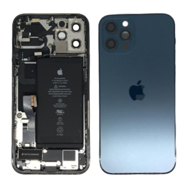Châssis Complet iPhone 12 Pro Bleu - Connecteur de Charge + Batterie (Origine Demonté) Grade A