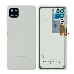 Samsung Vitre arrière Samsung Galaxy A12 (A125F) Blanc (Original Démonté) - Grade A
