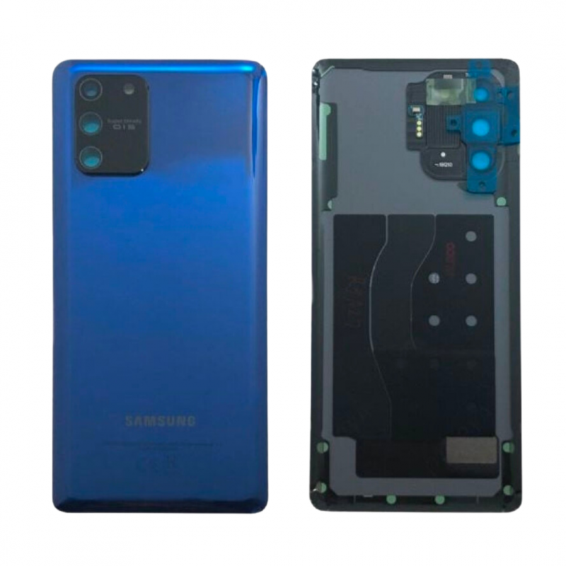 Vitre arrière Samsung Galaxy S10 Lite Bleu Sans Contour Lentille (Original Démonté) - Grade AB