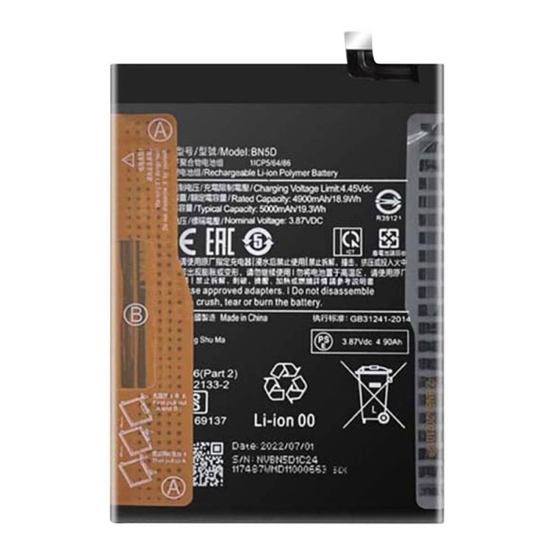 Xiaomi Batterie BN5D Xiaomi Redmi Note 11/11S 5G 2022 Xiaomi Batterie BN5D Xiaomi Redmi Note 11/11S 5G 2022