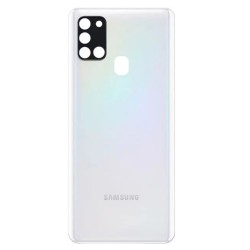 Vitre arrière Samsung Galaxy A21s Sans Contour lentille Blanc (Original Démonté) - Grade B