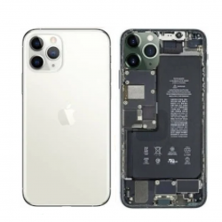 Apple Châssis Complet iPhone 11 Pro Blanc - Connecteur de Charge + Batterie (Origine Demonté) Grade B